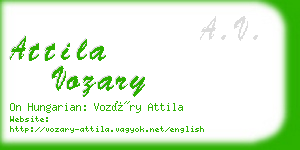 attila vozary business card